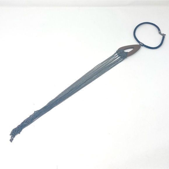 New Free People Cowboys Don’t Cry Necklace Western Fringe Leather - Picture 6 of 8